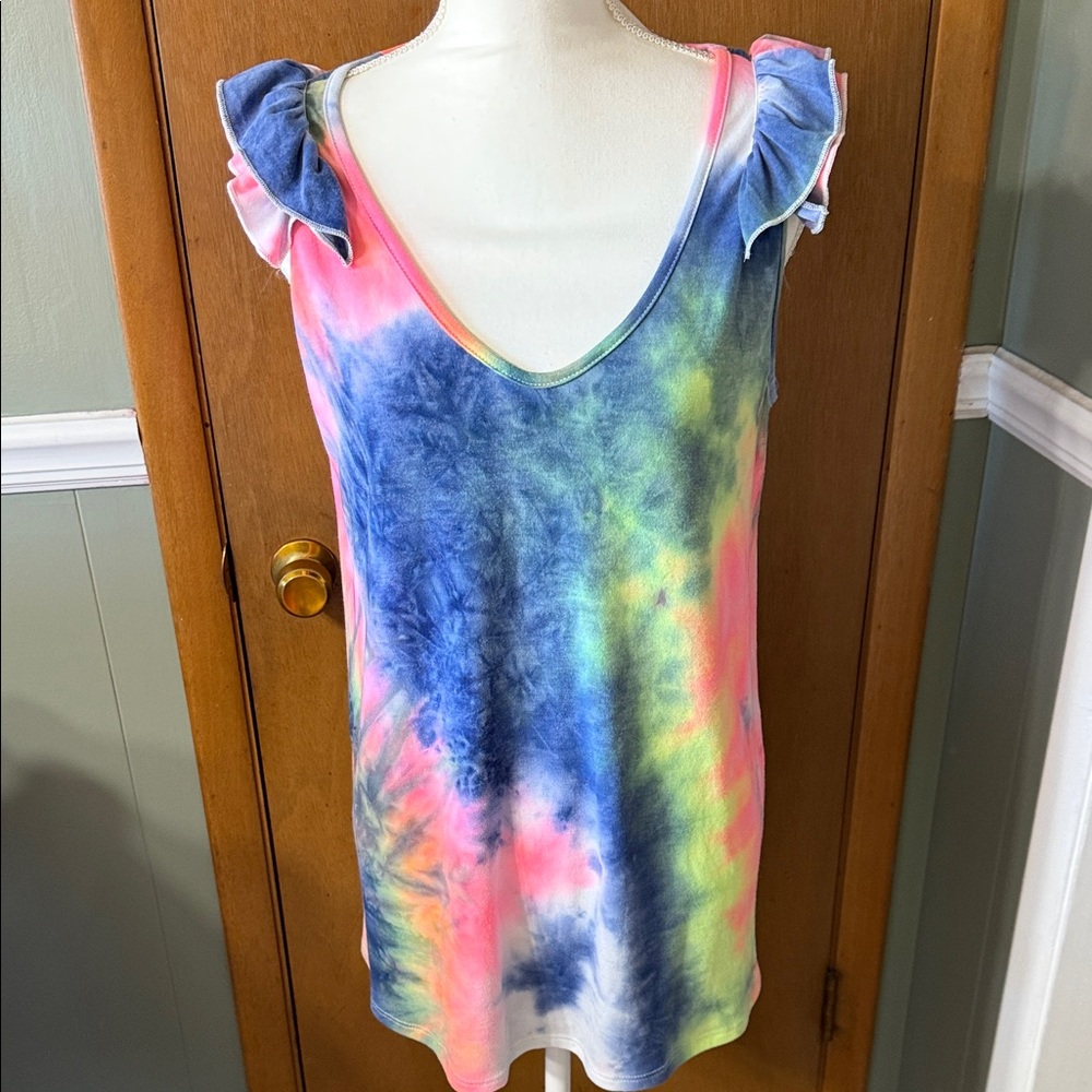 Lovely Melody Multicolor Tie-Dye Tank Top
